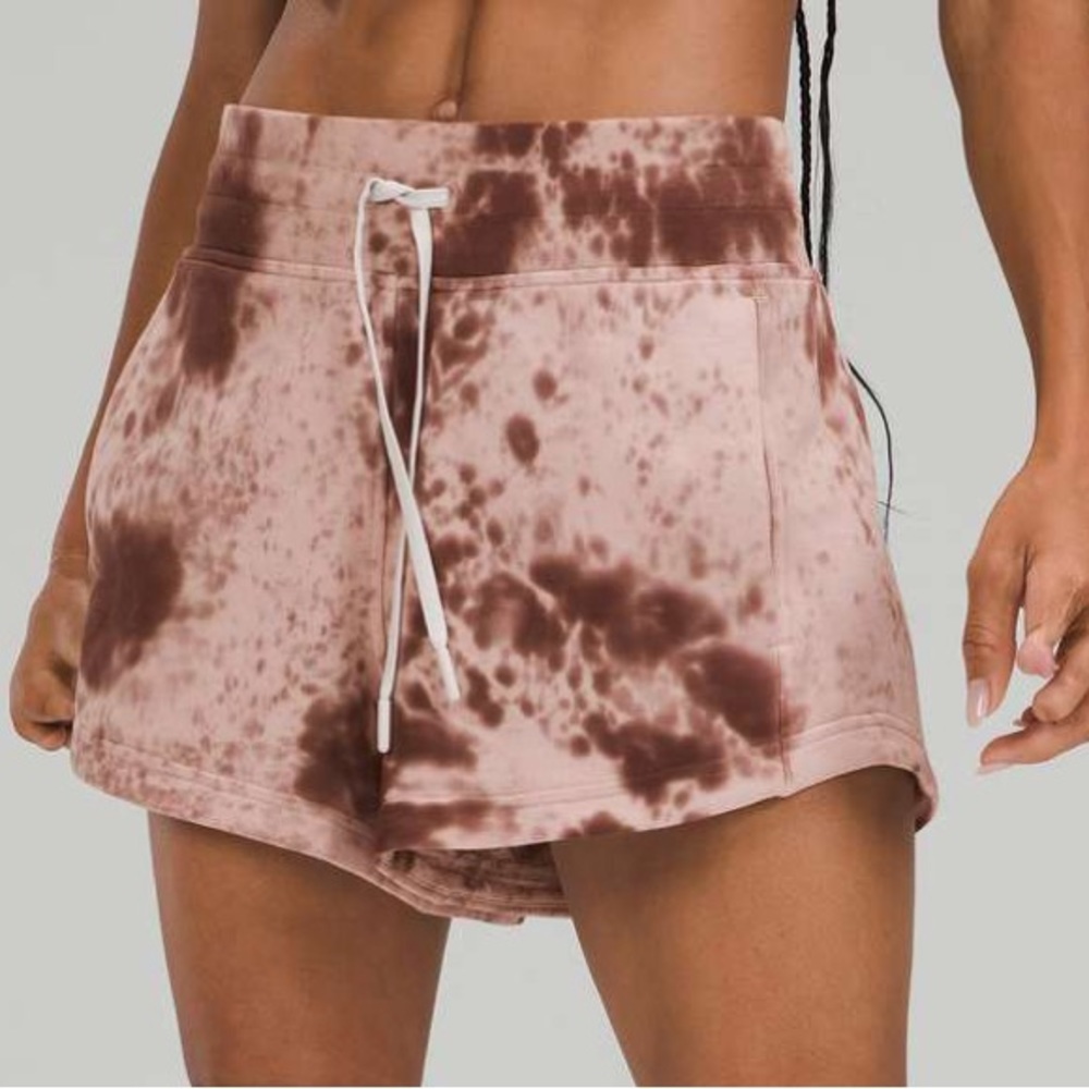 lululemon athletica Brown Tie-Dye Athletic Shorts